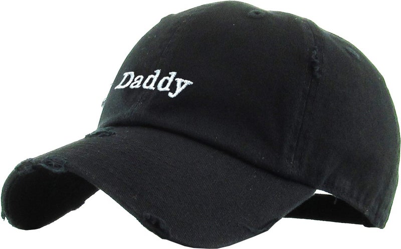 KBETHOS Daddy Dad Hat Pineapple Vacation Baseball Cap Vintage Distressed Classic Polo Style Adjustable, Black, One Size - Image 1